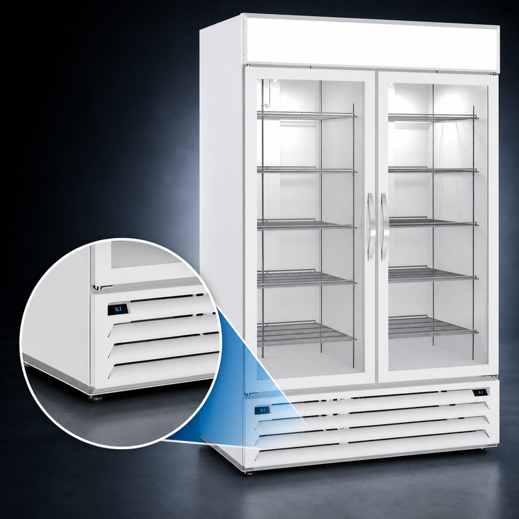 Product image #4 for Beverage-Air MarketMax Dual-Temp Two-Section Reach-In Glass Door Refrigerator Merchandiser