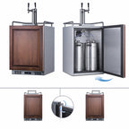 Thumbnail image #5 for Summit Commercial SBC682PNRTWIN 24-Inch Panel-Ready Stainless Steel Dual-Tap Beer Kegerator, 5.6 Cu. Ft., Built-In/Freestanding