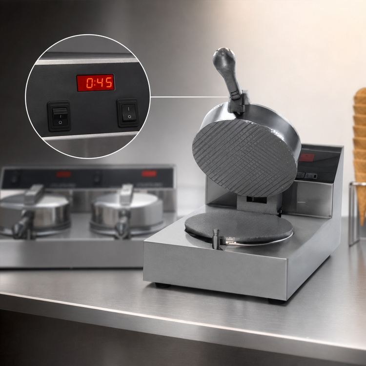 Product image #4 for Nemco 7030A Countertop Single Waffle Cone Baker with Digital Controls