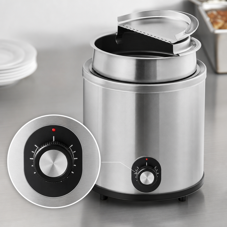 Product image #4 for APW Wyott RCW-7SP 7-Quart Round Electric Countertop Food Pan Cooker/Warmer