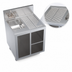 Thumbnail image #4 for Krowne Royal Series 24-Inch Stainless Steel Open Front Underbar Wet Waste Cabinet with Left Sink and Right Drainboard