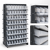 Thumbnail image #4 for Quantum Sloped Double-Sided Pick Rack with 16 Shelves and 128 Clear Bins