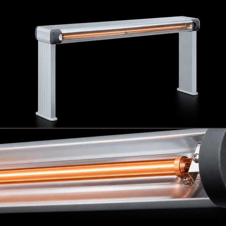 Product image #4 for Hatco Glo-Ray Designer Unlighted Single Infrared Strip Heater, 39-1/2 Inch W, 575 Watts