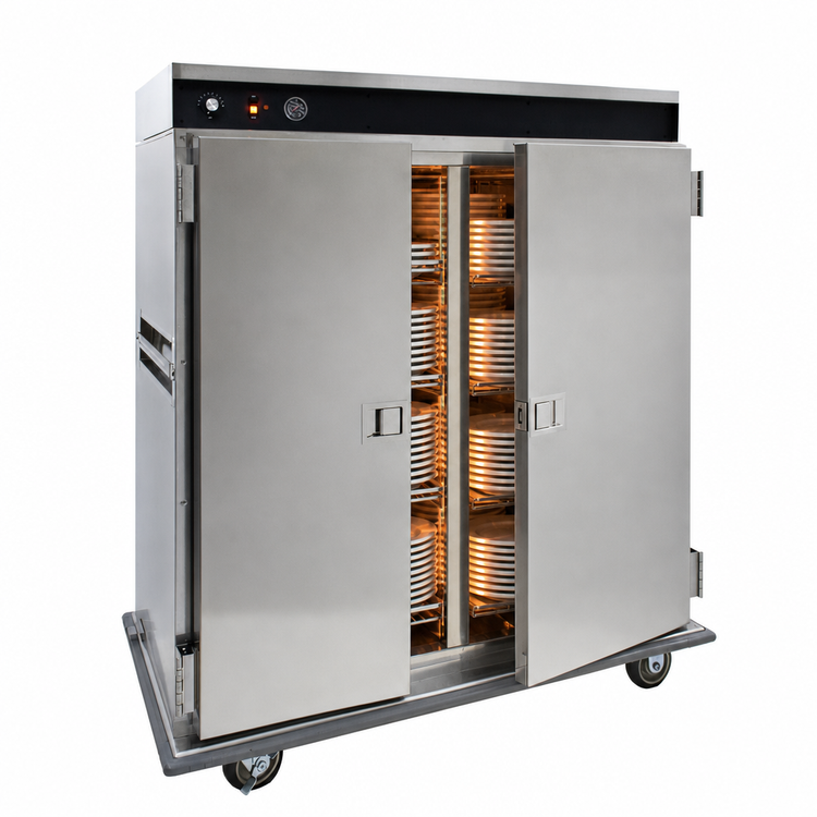 Product image #4 for Cres Cor Mobile Insulated Banquet Holding Cabinet, Double Door, Electric, Stainless Steel, 120 Plate Capacity