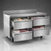 Thumbnail image #4 for Delfield 60-Inch Two-Section Undercounter Worktop Drawer Freezer with 4 Drawers and 4-Inch Backsplash