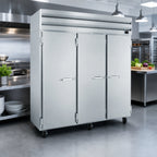 Thumbnail image #5 for Howard-McCray SR Series SR75 Three-Section Reach-In Refrigerator, 75 Cu. Ft., Solid Hinged Doors, Self-Contained Top-Mount Refrigeration
