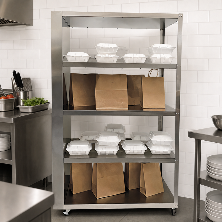 Product image #4 for Stainless Steel 3-Shelf To-Go Shelf