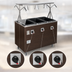 Thumbnail image #4 for Vollrath 2-Series Affordable Portable Deluxe 3-Well Hot Food Station with Lighted Buffet Breath Guard and Enclosed Base, Walnut Woodgrain, 120V
