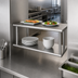 Thumbnail image #4 for Advance Tabco Double-Tier Pass-Thru Wall Shelf, 60 x 18 Inches, 18/430 Stainless Steel