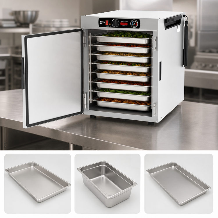 Product image #4 for Metro HotBlox Wide 8-Pan Pass-Thru Insulated Holding Cabinet with Solid Front and Rear Doors