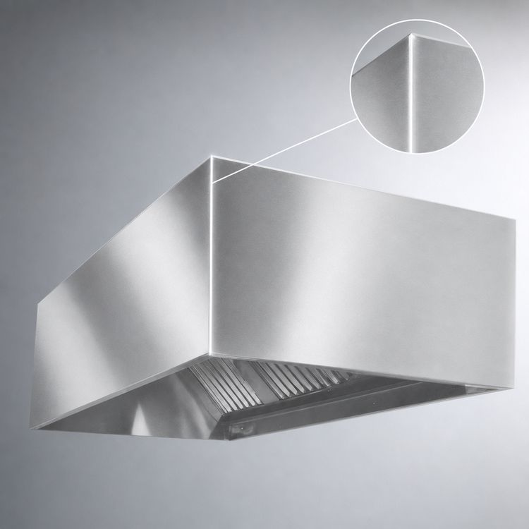 Product image #4 for SpecAir HEB96-144 144"W Non-Compensating Wall Type Exhaust Hood