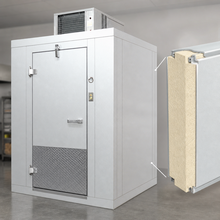 Product image #4 for Arctic Industries Indoor Floorless Walk-In Cooler with Remote Pre-Assembled Refrigeration, 9' 10" W x 11' 9" L x 7' 4" H