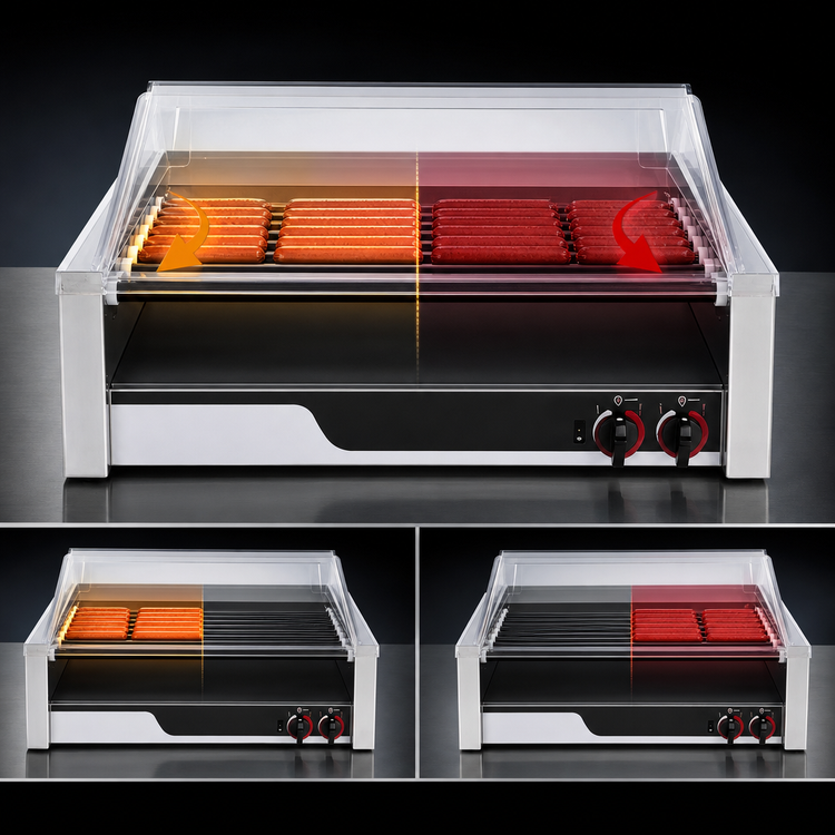 Product image #4 for APW Wyott X*PERT HotRod HRS-45 Tru-Turn Hot Dog Roller Grill