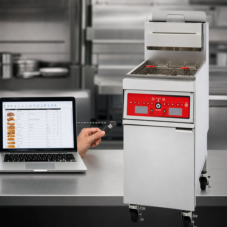 Product image #5 for Vulcan PowerFry3 High-Efficiency 65-70 lb. Capacity Free-Standing Gas Fryer with Programmable Computer Controls