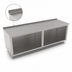 Thumbnail image #4 for John Boos 120-Inch x 30-Inch Open Front Cabinet Base Work Table with 1-1/2-Inch Rear Riser and Stallion Safety Edge