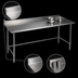 Thumbnail image #4 for Eagle Group Budget Series 108 Inch x 36 Inch 430 Stainless Steel Work Table with 1-1/2 Inch Rear Up-Turn
