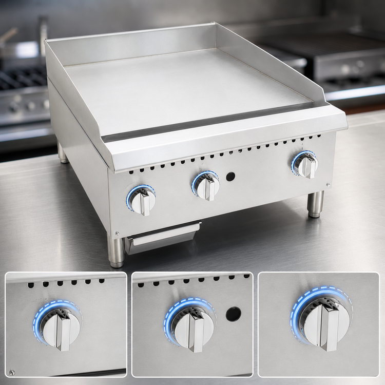 Product image #4 for Comstock-Castle 36-Inch Countertop Gas Chrome Griddle