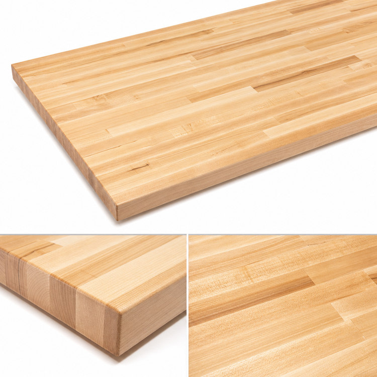 Product image #4 for Boos Block Blended Edge Grain Maple Kitchen Countertop, 144 x 25 x 1-1/2 Inch, Varnique Finish