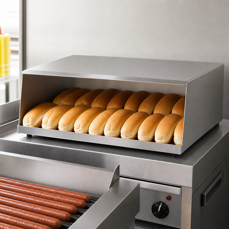 Product image #4 for Benchmark Stainless Steel Dry Bun Box for 10 Dog Grill