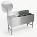 Thumbnail image #4 for Advance Tabco Prestige 3-Compartment Stainless Steel Underbar Sink Unit with Left Drainboard and Faucet, 60 x 20 x 36 Inches