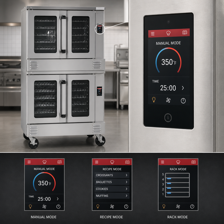 Product image #4 for Southbend Platinum PCE15B/TI Double-Deck Electric Bakery-Depth Convection Oven with Touchscreen Controls and Independent Doors