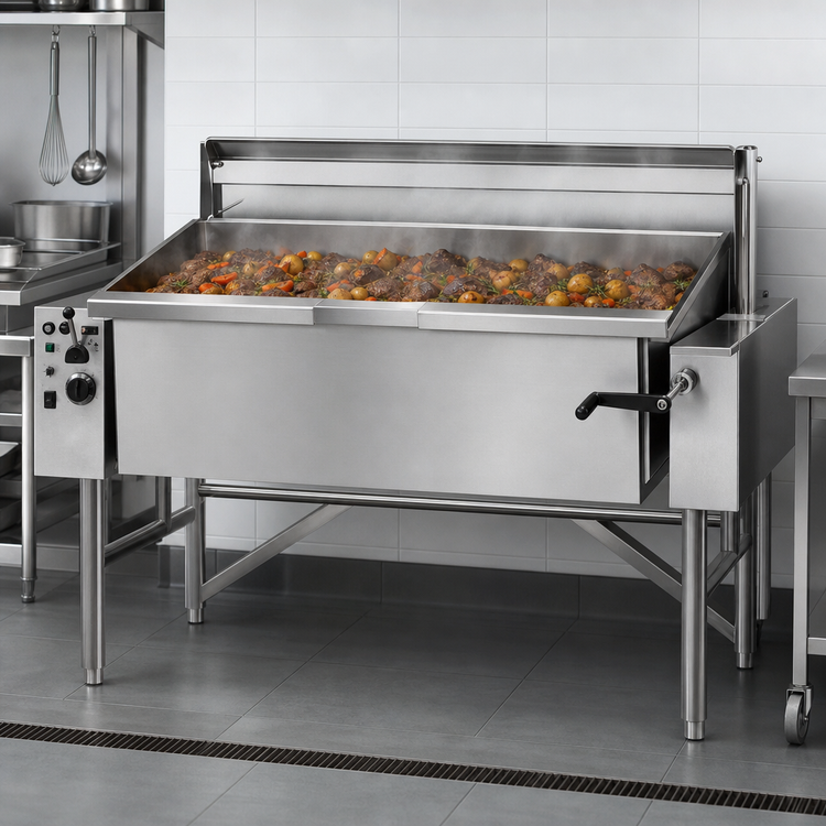 Product image #4 for Classic TES-2440-9-WC Wall-Mounted Electric Manual Tilting Skillet, 40-Gallon, 15 kW