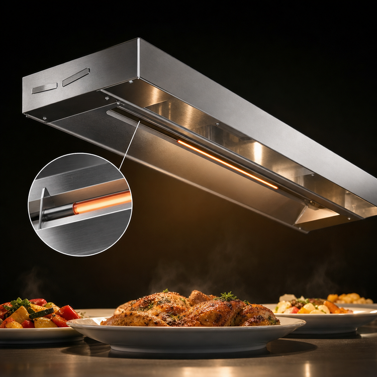 Product image #4 for Eagle RedHots 72-Inch Unlighted Strip Heat Lamp with Remote, Single Rod, 208V, Standard Wattage
