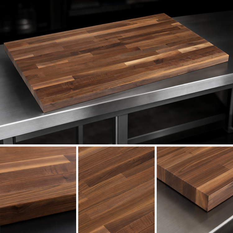 Product image #4 for Boos Block American Black Walnut Blended Edge Grain Kitchen Countertop, 120 x 38 x 1-1/2 Inch, Oil Finish