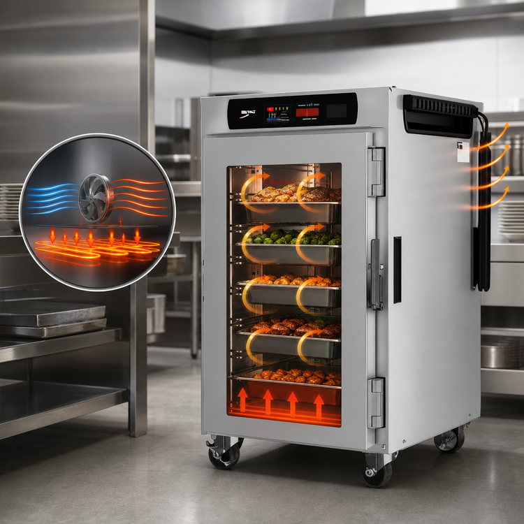 Product image #5 for Metro HotBlox Narrow 8-Pan Pass-Thru Undercounter Insulated Holding Cabinet, Digital Touchscreen, Clear Front Door / Solid Rear Door