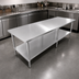 Thumbnail image #4 for 108-Inch Stainless Steel Flat Top Worktable with Undershelf