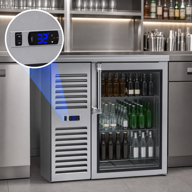 Product image #4 for Krowne BS36 36-Inch One-Section Refrigerated Back Bar Storage Cabinet, Side-Mounted Self-Contained