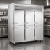 Thumbnail image #4 for Traulsen Spec-Line 3-Section Remote Reach-In Freezer, Standard Depth, Narrow Half-Height Solid Doors, Stainless Steel, 69.35 Cu. Ft.