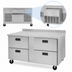 Thumbnail image #4 for Traulsen Centerline 60-Inch Two-Section Compact Undercounter Worktop Freezer with 4 Drawers