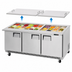 Thumbnail image #4 for Everest Refrigeration 71-1/8 Inch Mega-Top Three-Section Open Top Prep Table with Rear-Mounted Self-Contained Refrigeration