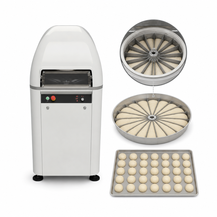 Product image #4 for Univex Automatic Hydraulic Bun Divider/Rounder, 36-Piece, 1.2-3.8 oz.