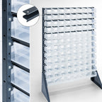 Thumbnail image #4 for Quantum QRU-12S-220-96CL Single-Sided Rail Rack with 12 Rails and 96 Clear Bins, 600 lb. Capacity, 36"W x 15"D x 53"H