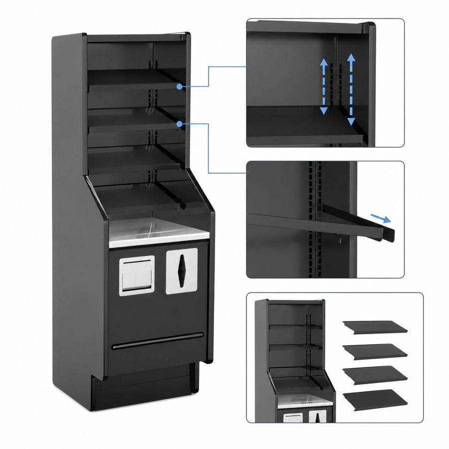 Adjustable, Removable Shelving