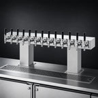 Thumbnail image #4 for Perlick Corporation 4006-12B4 Extra-High 12-Faucet Countertop Bridge Tee Draft Beer Tower, Glycol-Cooled Stainless Steel