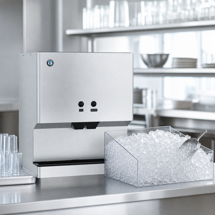 Product image #4 for Hoshizaki DM-200B Countertop Ice & Water Dispenser, 200 lb Ice Capacity, Air-Cooled