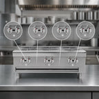 Thumbnail image #4 for Southbend HDO-36 36-Inch Natural Gas Countertop Hot Plate with 6 Open Burners, Manual Controls, Stainless Steel Front & Sides