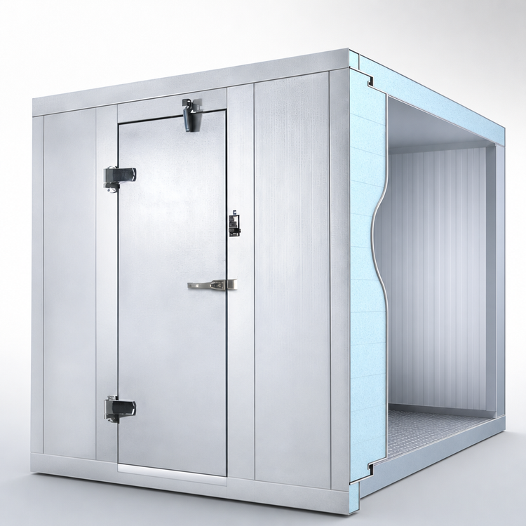Product image #4 for AmeriKooler Quick Ship Indoor 8 Ft. x 8 Ft. Walk-In Cooler with Aluminum Floor and Remote R-448A Refrigeration