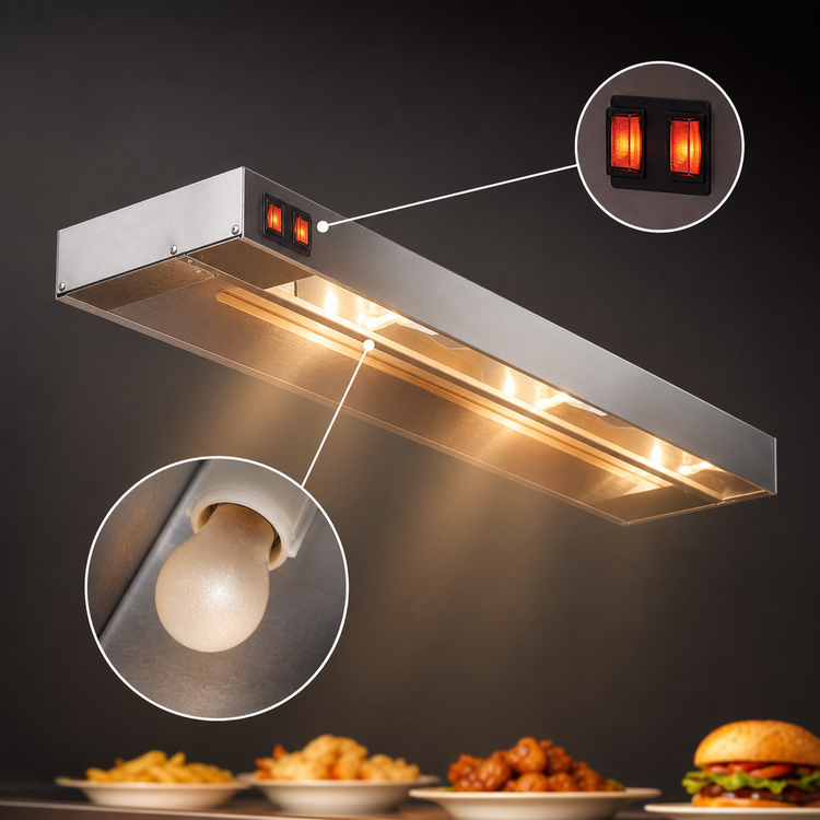 Product image #4 for Eagle RedHots 108-Inch Single Lighted High-Watt Strip Heat Lamp with Remote, 240V