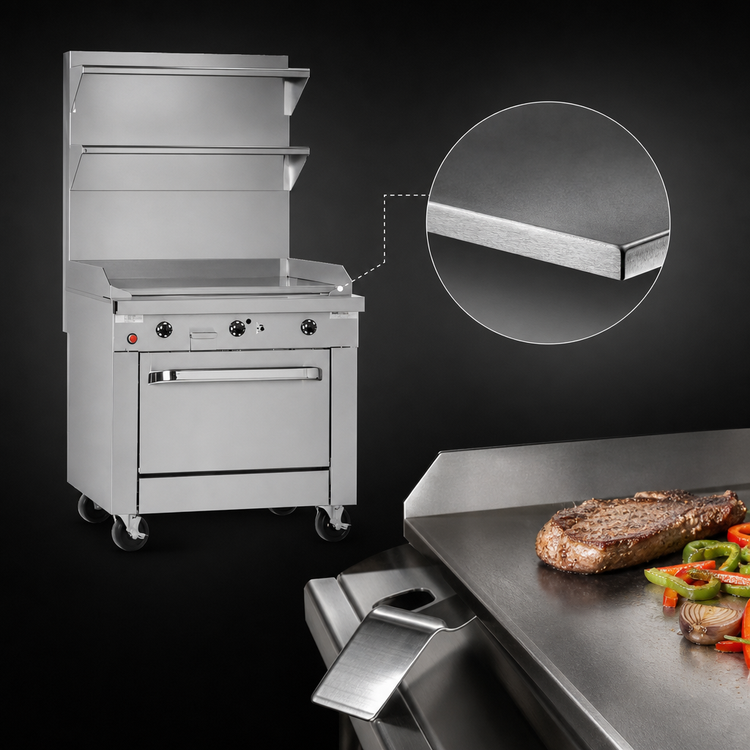Product image #4 for Southbend Platinum 18-Inch Gas Sectional Range with Full-Width Thermostatic Griddle, Cabinet Base, and 1-Inch Plate