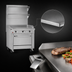 Thumbnail image #4 for Southbend Platinum 18-Inch Gas Sectional Range with Full-Width Thermostatic Griddle, Cabinet Base, and 1-Inch Plate