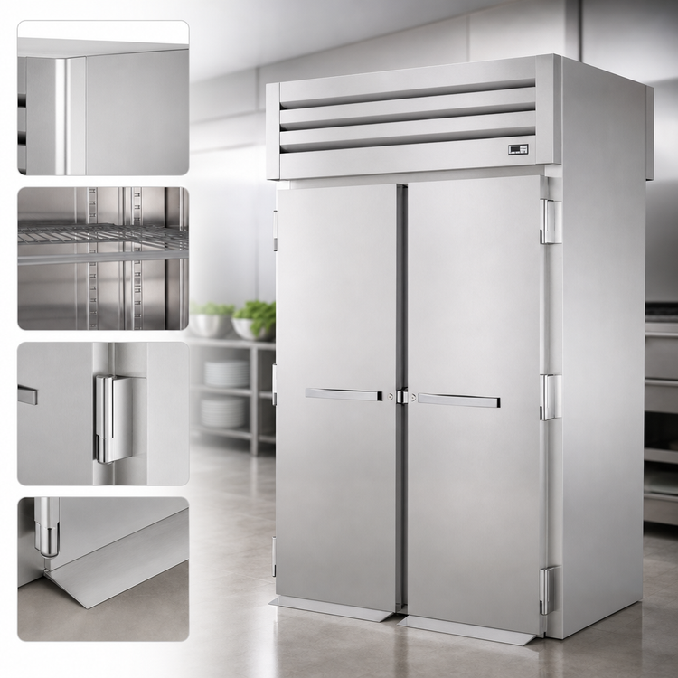 Product image #4 for True SPEC SERIES 2-Section Roll-Thru Refrigerator with Front and Rear Solid Swing Doors, Stainless Steel
