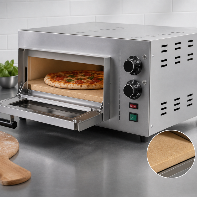 Product image #4 for Omcan Compact Series Single-Chamber Electric Deck Pizza Oven, 29-1/3 Inch Wide