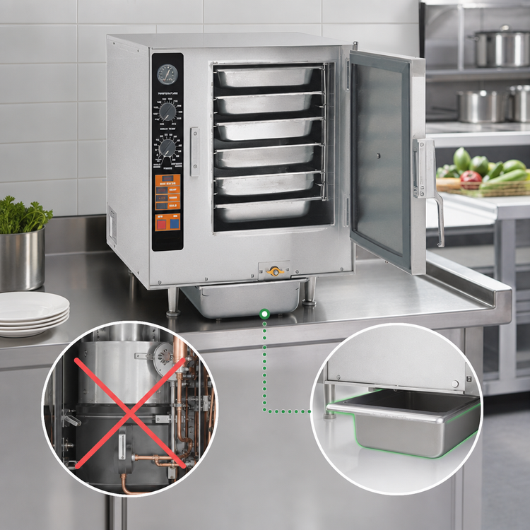 Product image #4 for Groen Intek Boilerless Connectionless Electric Countertop Convection Steamer, 6-Pan Capacity