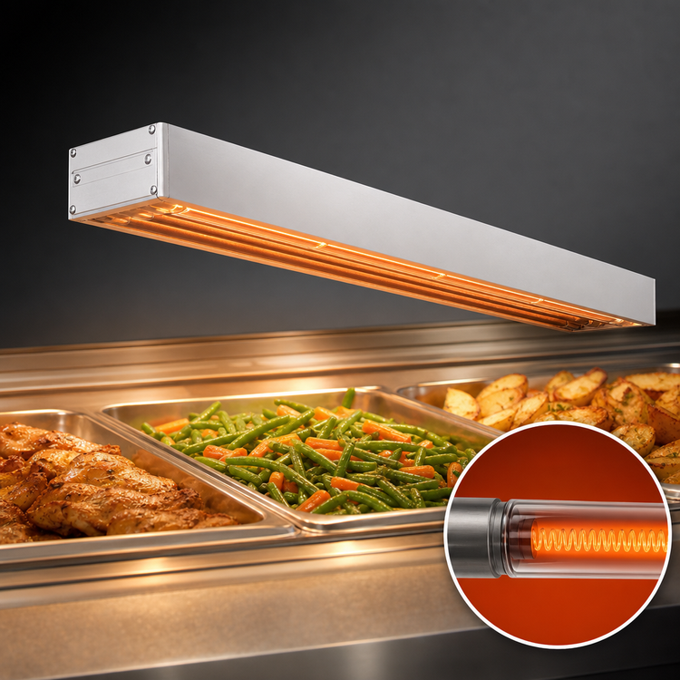 Product image #4 for Hatco Glo-Ray 60-Inch Aluminum High Watt Infrared Strip Heater, 120V