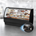 Thumbnail image #4 for True 77-1/4 Inch Curved Glass Refrigerated Bakery Display Case, Self-Contained, Black Exterior/White Interior
