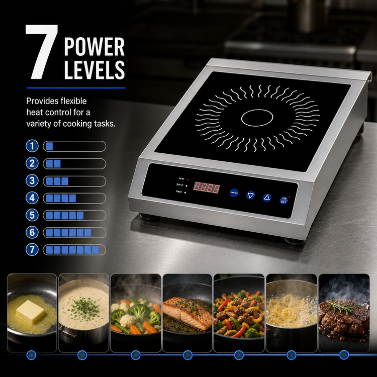 Product image #4 for Globe 1-Burner Countertop Induction Range, 120V, 1800W